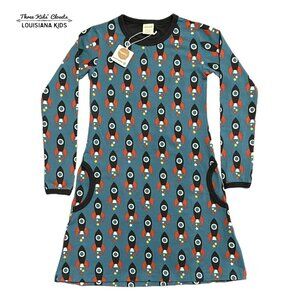 NEW Maxomorra Sz 134/140 (9-10Y) Organic Moon Rocket Dress